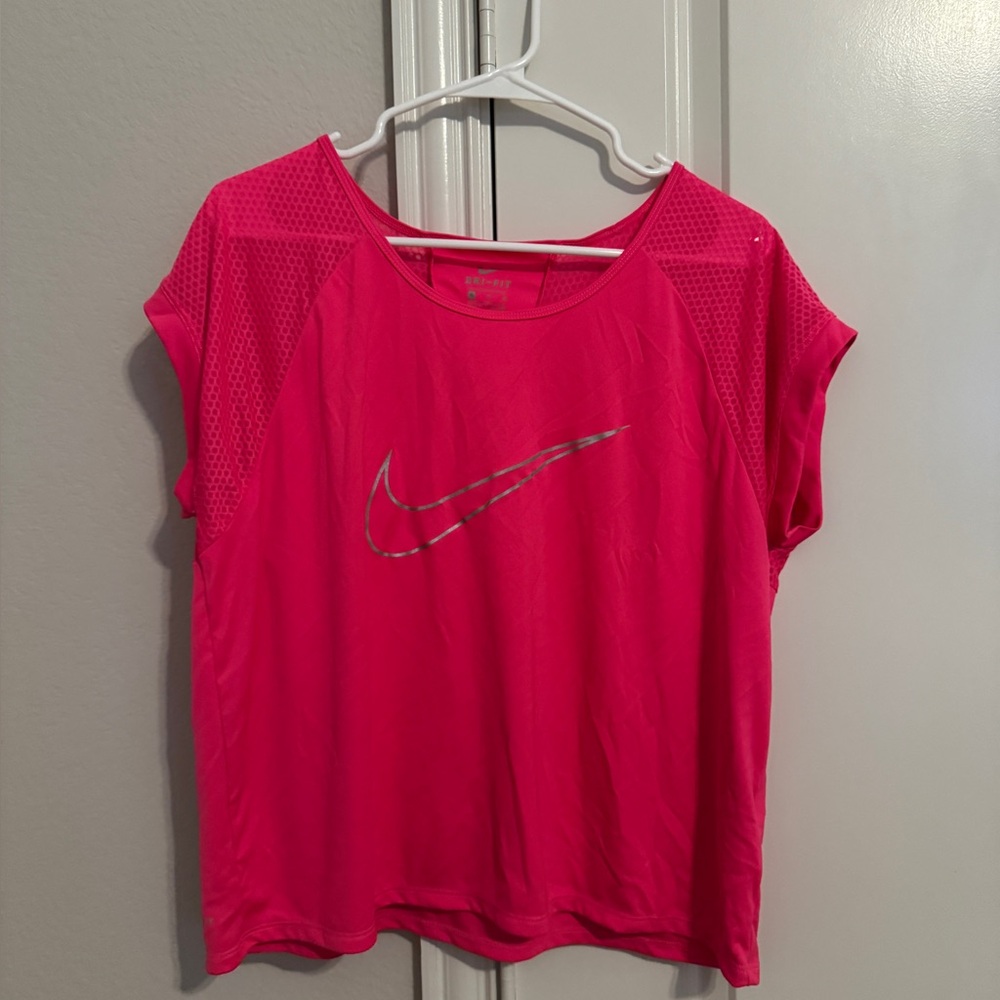 Nike Dri Fit Athletic Neon Pink Top Size XL